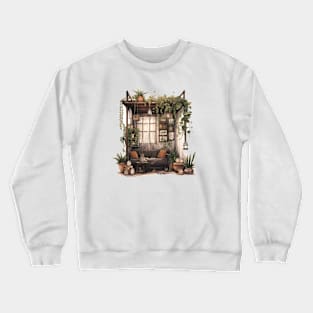 Dark Boho House - Plants & Succulent - Watercolor Crewneck Sweatshirt